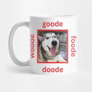 Cute Husky Dog Goode Red Mug